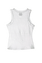 Silver Ribbed Tank Top