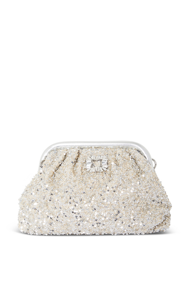 Sparkly silver clutch online