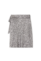 Thumbnail for Gunmetal Sequin Mini Jaspre Skirt Petite