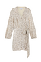 Silver Sequin Mini Vienna Wrap Dress