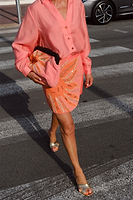 Thumbnail for Pink Sol Beaded Wrap Skirt