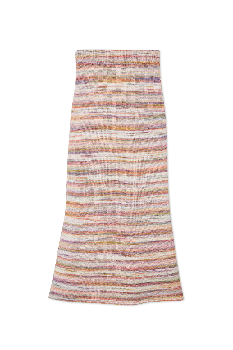 Multi Stripe Knit Skirt