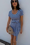 Stripe Jersey Wrap Dress