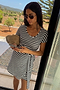 Stripe Jersey Wrap Dress