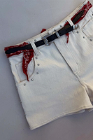 Thumbnail for Ecru Studded Hot Pant