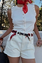 Ecru Studded Hot Pant