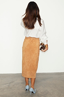 Thumbnail for caption_Model wears Suede Jaspre Skirt in UK size 10/ US 6