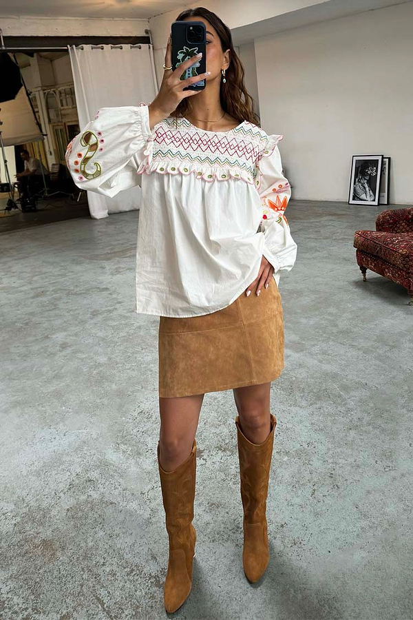 Suede Mini Jaspre Skirt
