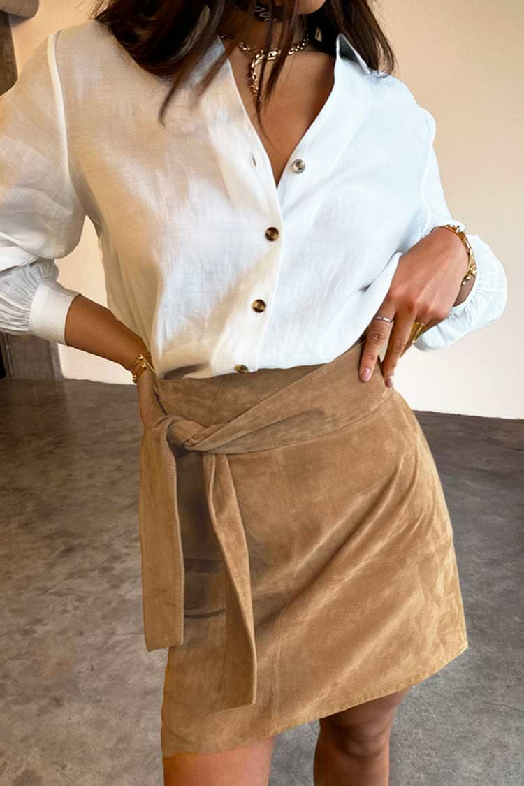 Suede Mini Jaspre Skirt