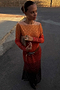 Orange Sunset Mesh Dress