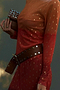 Orange Sunset Mesh Dress Petite