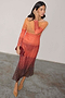 Orange Sunset Mesh Dress Petite