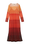 Orange Sunset Mesh Dress Petite