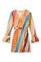 Sunset Stripe Mini Wrap Dress