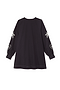 Black Embroidered Swallow Romance Mini Dress
