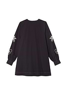 Thumbnail for Black Embroidered Swallow Romance Mini Dress