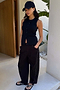Black Studded Button Tank