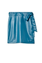 Teal Vegan Leather Mini Jaspre Skirt Petite