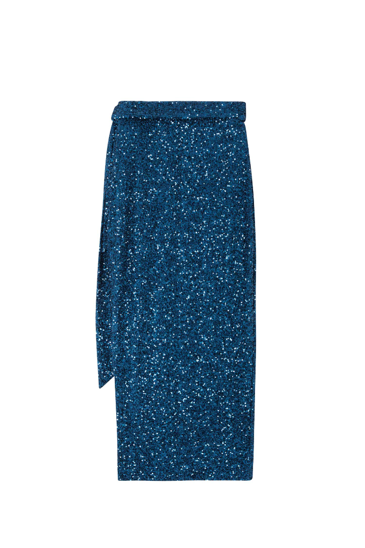 Teal Sequin Jaspre Skirt