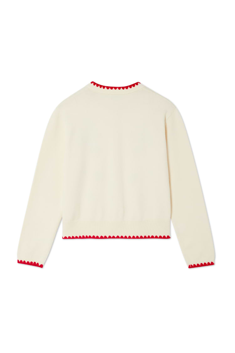 Tomato Embroidered Cardi