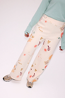 Thumbnail for caption_Model wears Cream Sundazed Wide Leg Joggers  in size S