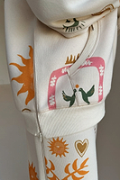 Thumbnail for caption_Model wears  Cream Sundazed Hoodie in size M