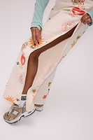 Thumbnail for caption_Model wears Cream Sundazed Wide Leg Joggers  in size S