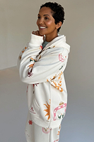 Thumbnail for caption_Model wears  Cream Sundazed Hoodie in size M