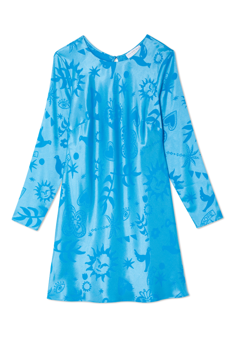 Turquoise Sundazed Summer Mini Soho Dress Petite