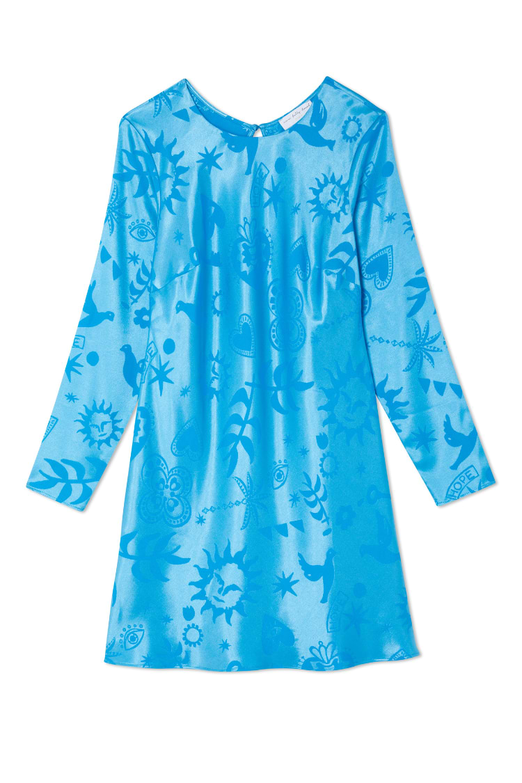 Turquoise Sundazed Summer Mini Soho Dress