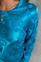 Thumbnail for Turquoise Sundazed Summer Mini Soho Dress