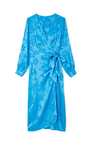 Thumbnail for Turquoise Sundazed Summer Vienna Wrap Dress Petite