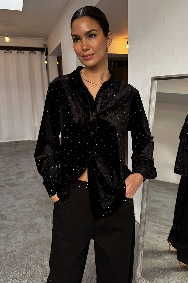 Black Velvet Cristi Shirt