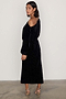 Black Long Sleeved Velvet Tilly Dress Petite