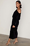 Black Long Sleeved Velvet Tilly Dress Petite