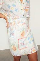 Thumbnail for caption_Model wears White Island Mini Jaspre Skirt in UK size 10/ US 6