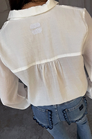 Thumbnail for caption_Model wears White Miley Shirt in UK 8 / US 4