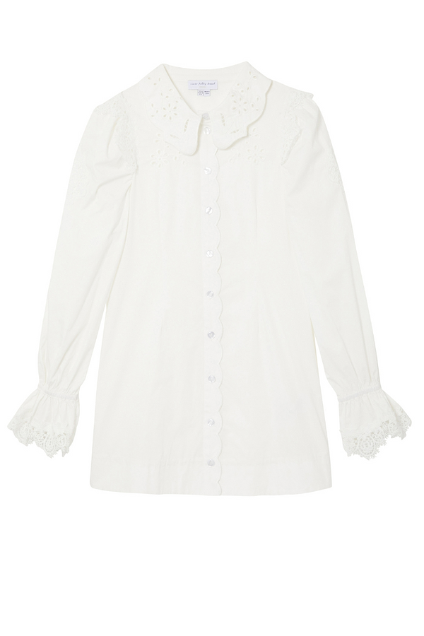 White blouse shirt dress hot sale
