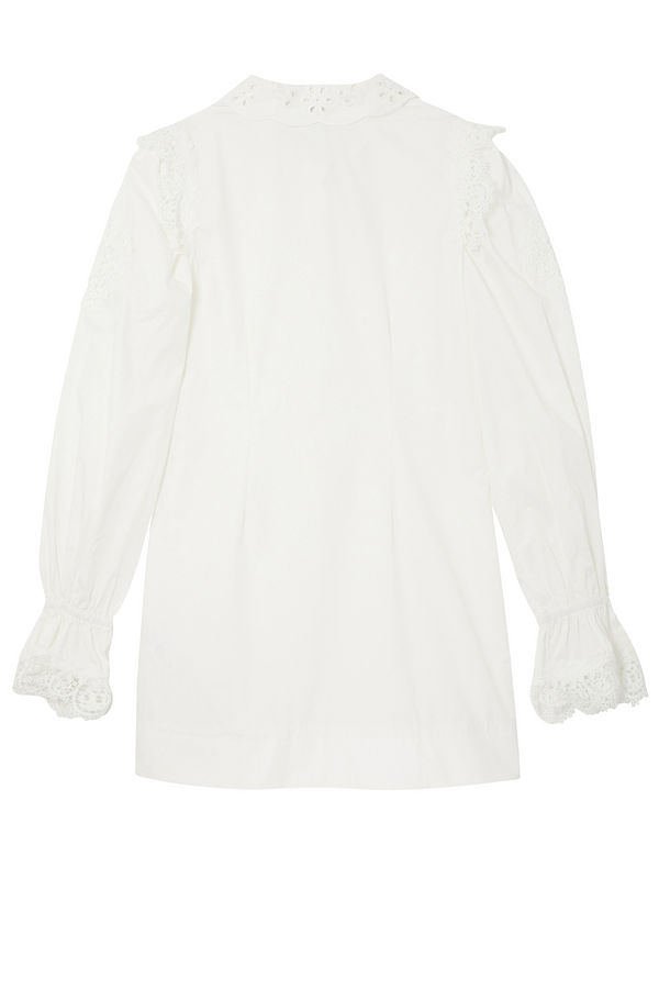 White shirt dress with jumper over hot sale