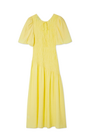 Thumbnail for Butter Yellow Shirred Nara Dress