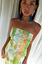 Green Abstract Sol Bandeau Top