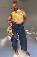 Thumbnail for caption_Model is 5ft6” and wears UK size 16/ US 12