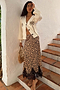 Leopard Lace Maeva Midi Skirt