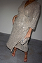 Silver Sequin Kira Wrap Dress Petite