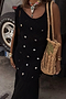 Black Crochet Alicia Dress