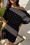 Black Plisse Mini Tilly Dress