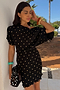 Black Plisse Mini Tilly Dress