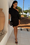 Black Plisse Mini Tilly Dress