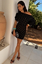 Black Plisse Mini Tilly Dress