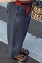Blue Studded Barrel Jeans
